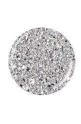 A sphere with silver glitters illustration nail polish sample color swatch